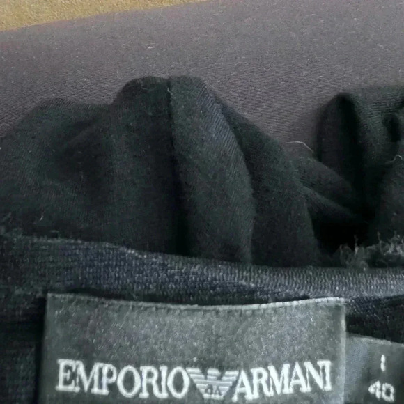 Vintage Armani Black Mesh Midi Dress Size 6 Gothic Romantic Witchy Romantic Goth - Picture 8 of 16